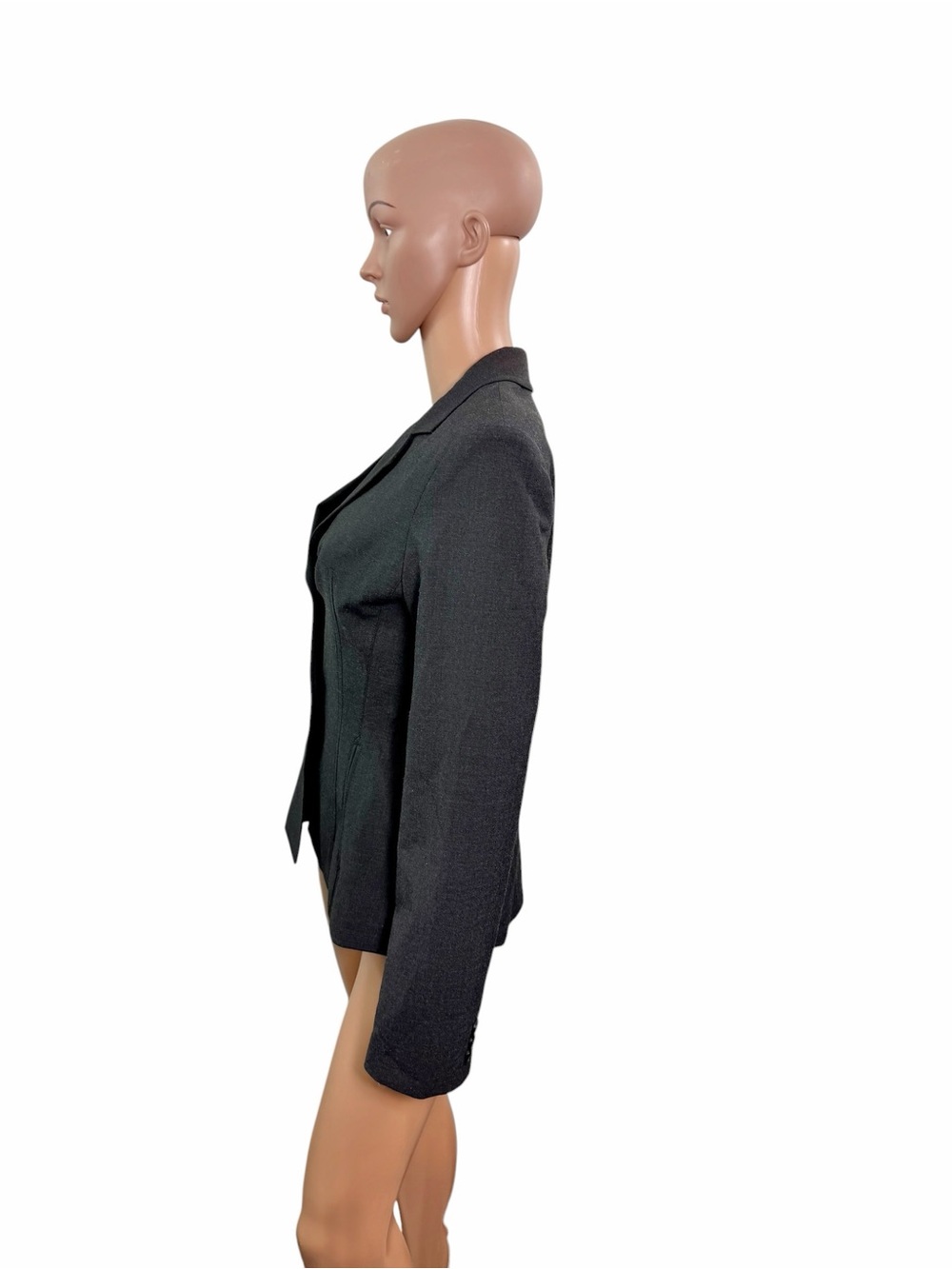 Express Design Studio Women’s Size 6 Long Sleeve Dark Gray 2 Button Blazer - Picture 3 of 9